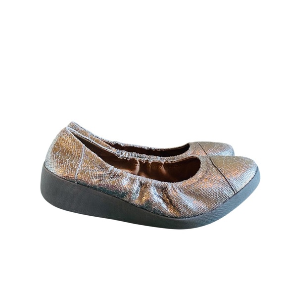 Fitflop Shoes - FitFlop | Silver Metallic Superbendy Ballet Flats
